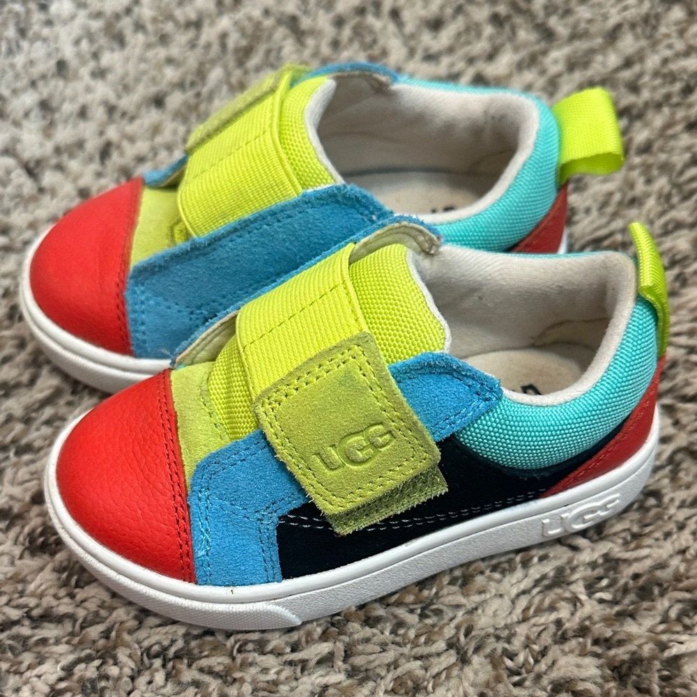 UGG Kids Red, Blue, and Yellow Sneakers